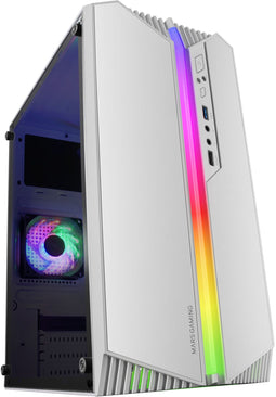 Mars Gaming MC-S1W - Compacte Gamingkoffer - ARGB-verlichting 12 modi - Wit
