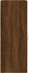 vidaXL - Wandkast - 34,5x34x90 - cm - bewerkt - hout - bruin - eikenkleur