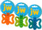 JW Play Place Butterfly Chew Me Teether - 7,5 cm - Hondenspeeltje - Hondenspeelgoed - Meerkleurig