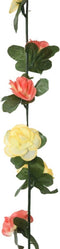 Kerstslingers met bloemen 6 st 250 cm lente zonsondergang rood