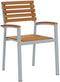 vidaXL - Tuinstoelen - 4 - stuks - Grijs - Massief - Acacia - Hout - en - Staal
