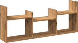 vidaXL - Wandkast - 100x18x40 - cm - bewerkt - hout - artinsanaal - eikenkleurig