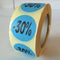 Klika - Etiket blauw 27mm -30% 500/rol - 40 stuks