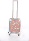 Pellianni: REISTROLLEY ROOS 40x30x17cm, met 4 wielen en verstelbaar handvat H92cm
