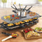 GOURMETmaxx XXL - Raclette en fondue combi - Voor 12 personen met antiaanbaklaag en natuurstenen plaat (38 stuks)