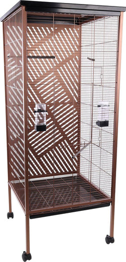 Flamingo Falco - Volière - Ruim en Stijlvol Vogelverblijf 63 x 65 x 152.5 cm - Koper