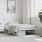 vidaXL - Bedframe - met - hoofdbord - metaal - wit - 107x203 - cm