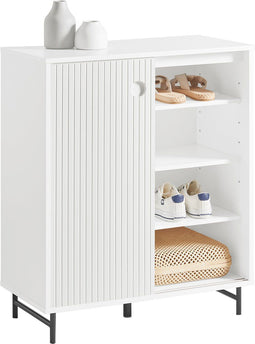 SoBuy FSB62-W - Buffetkast - Schuifdeuren wielen - Wit
