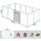 Eugad Speelren Voor Kleine Huisdieren Transparant - Metaal - 145x75x46 cm - 12 Panelen 35x45 cm