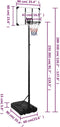 vidaXL Basketbalstandaard 280-350 cm polycarbonaat transparant