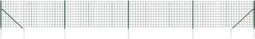 vidaXL - Draadgaashek - met - grondankers - 1x10 - m - groen