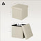 Woltu Opvouwbare Kruk met Opbergruimte - Crème Wit - 37,5 x 37,5 x 38 cm