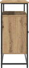 vidaXL - Sideboard - Artisan - Eiken - 100x35x80 - cm - Engineered - Wood - en - Staal
