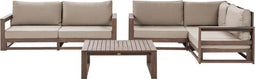 Beliani TIMOR - Loungeset - Donkere houtkleur - FSC® gecertificeerd acaciahout