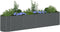 vidaXL - Plantenbak - verhoogd - 400x80x81 - cm - gegalvaniseerd - staal - grijs