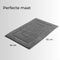 AKSA Home® Badmat 60x90 cm - Douchemat antislip - Badmat antislip - Badkamermat - Donkergrijs