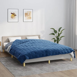 vidaXL - Verzwaringsdeken - 200x225 - cm - 9 - kg - stof - blauw