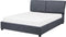 BELFORT - Tweepersoonsbed - Grijs - 140 x 200 cm - Polyester