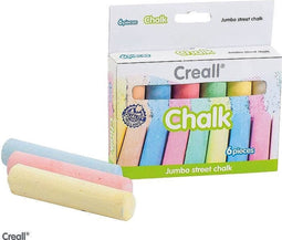 Stoepkrijt creall 6 stuks 6 kleuren | Pak a 6 stuk