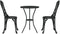 vidaXL - 3-delige - Tuin - Bistro - Set - - - Zwart - Gietaluminium