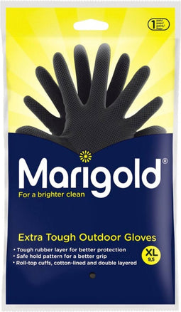Huishoudhandschoen Marigold Outdoor zwart X-large - 6 stuks