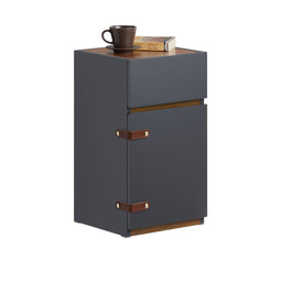 SoBuy FBT146-DG Nachtkastje, bankpunt, nachtkastje, bijzettafel, salontafel met 1 lade en 1 deur voo
