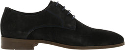 B Amsterdam Lace-Up Herenschoenen - Suède - Uitneembaar voetbed - Donkerblauw - Maat 43
