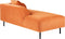 LE CRAU - Chaise longue - Oranje - Rechtszijdig - Fluweel