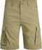 JACK&JONES JJIZACK JJCARGO SHORTS AMA SOLID STS - Korte heren cargo - Biologisch katoen - Maat S