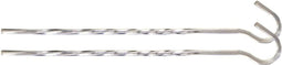 Highlander Gedraaide Tentharing 18 Cm Staal 10 Stuks Zilver
