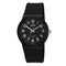 Q&Q VS50J010Y - Horloge - Sport - Analoog - Unisex - Plastic band - Rond - Cijfers - Kunststof - Zwart - Groen - 10 ATM