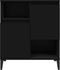 vidaXL - Dressoir - 60x35x70 - cm - bewerkt - hout - zwart