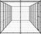 vidaXL - Hondenkennel - met - dak - 16,94 - m² - staal