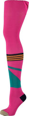 Kidz-Art Meisjes Maillot - Met voeten - Neon Fuchsia - Maat 35/38