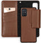 Selencia Hoesje Geschikt voor Samsung Galaxy A71 Hoesje Met Pasjeshouder - Selencia Surya 2-in-1 Uitneembare Vegan Lederen Bookcase - Bruin