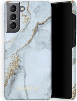 Selencia Hoesje Geschikt voor Samsung Galaxy S21 Hoesje - Selencia Maya Fashion Backcover - grijs