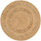 vidaXL - Tapijt - rond - 150 - cm - gevlochten - jute