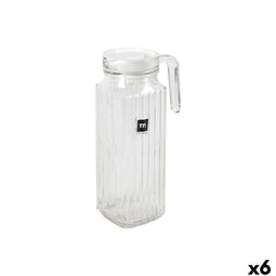 Pot met Deksel en Doseringdispenser La Mediterránea Chrysler Glas (6 Stuks)