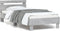 vidaXL - Bedframe - met - hoofdbord - en - LED-verlichting - betongrijs - 90x190 - cm