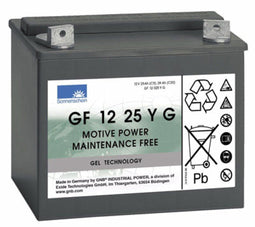 Exide Dryfit-batterij GF 12 25 YG GF12025YG 12 volt 25 Ah voor golfcaddies, enz.