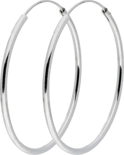 Glowdraadoorringen - Oorringen - Scharnier sluiting - Ø40 mm - Zilver