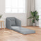 vidaXL - Ligbed - en - zetel - 2-in-1 - Lichtgrijs - 65x80x83 - cm - Stof
