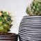 Capi Europe - Bloempot bol Rib Anthracite & Ivory - 24x21 - Ivoor - Opening Ø20.9 - Bloempot voor binnen - 5 jaar garantie - BOFI134