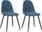 vidaXL - Eetkamerstoelen - 2 - st - fluweel - blauw