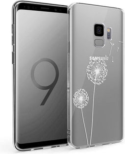iMoshion Hoesje Geschikt voor Samsung Galaxy S9 Hoesje Siliconen - iMoshion Design hoesje - Wit / Transparant / Dandelion