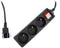 Gembird EG-PSU3F-01 - Stekkerdoos met C14 stekker - 3x Geaarde stopcontacten - Zwart
