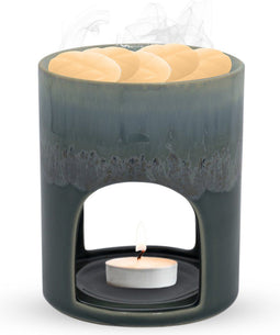 Scentchips® Shiny Duo - Waxbrander - Geurbrander - Oliebrander - Wax Melts Brander - Aromabrander - Ook Geschikt Voor Essentiële Oliën - Geurolie - Waxmelts - Matt Leger Groen