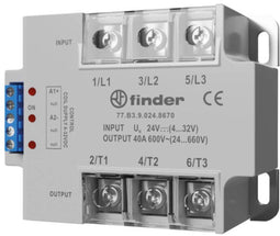 Finder Halfgeleiderrelais 77B390248671 40 A Schakelspanning (max.): 660 V/AC Schakelend op momentele waarde 1 stuk(s)