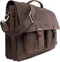 Leren Aktetas - Vintage Buffelleer - Heren & Dames - Laptoptas tot 15 inch - Donkerbruin