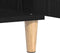 vidaXL - Dressoir - Zwart - Eiken - 60x35x70 - cm - Gemaakt - van - Hout